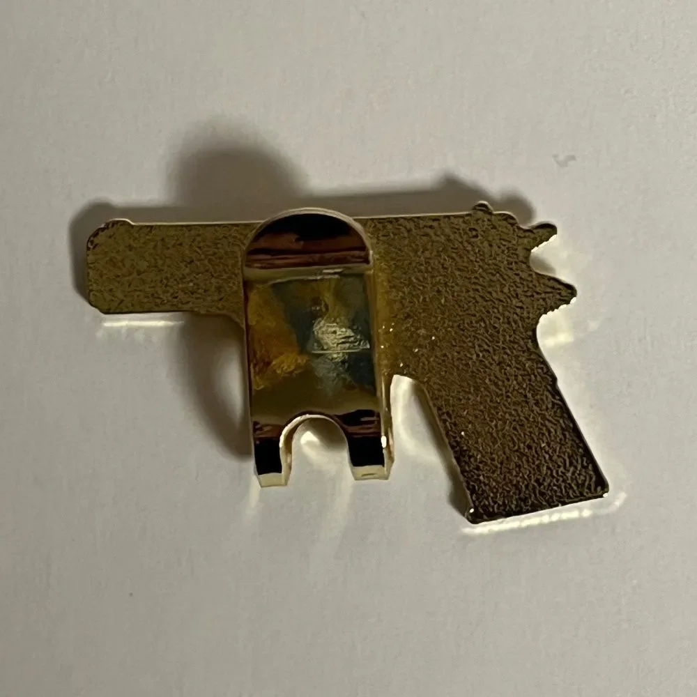 Virgin Mary Gold Gun Blip Hat Pin Pins Hats Bag Fitted New Era Glock Brim Clip